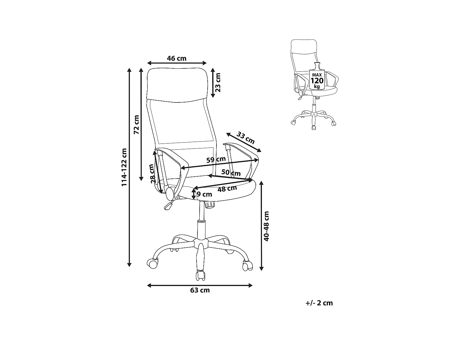 Chaise de bureau DESIGN Blanc