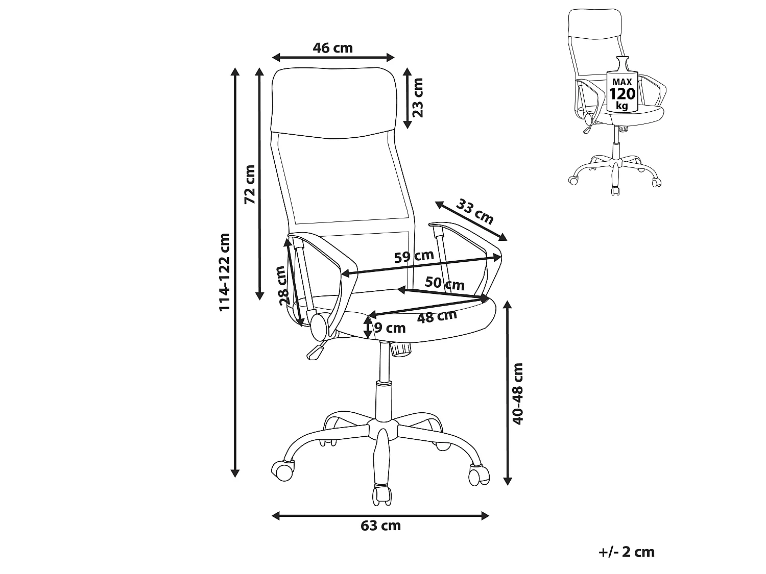 Chaise de bureau DESIGN Blanc