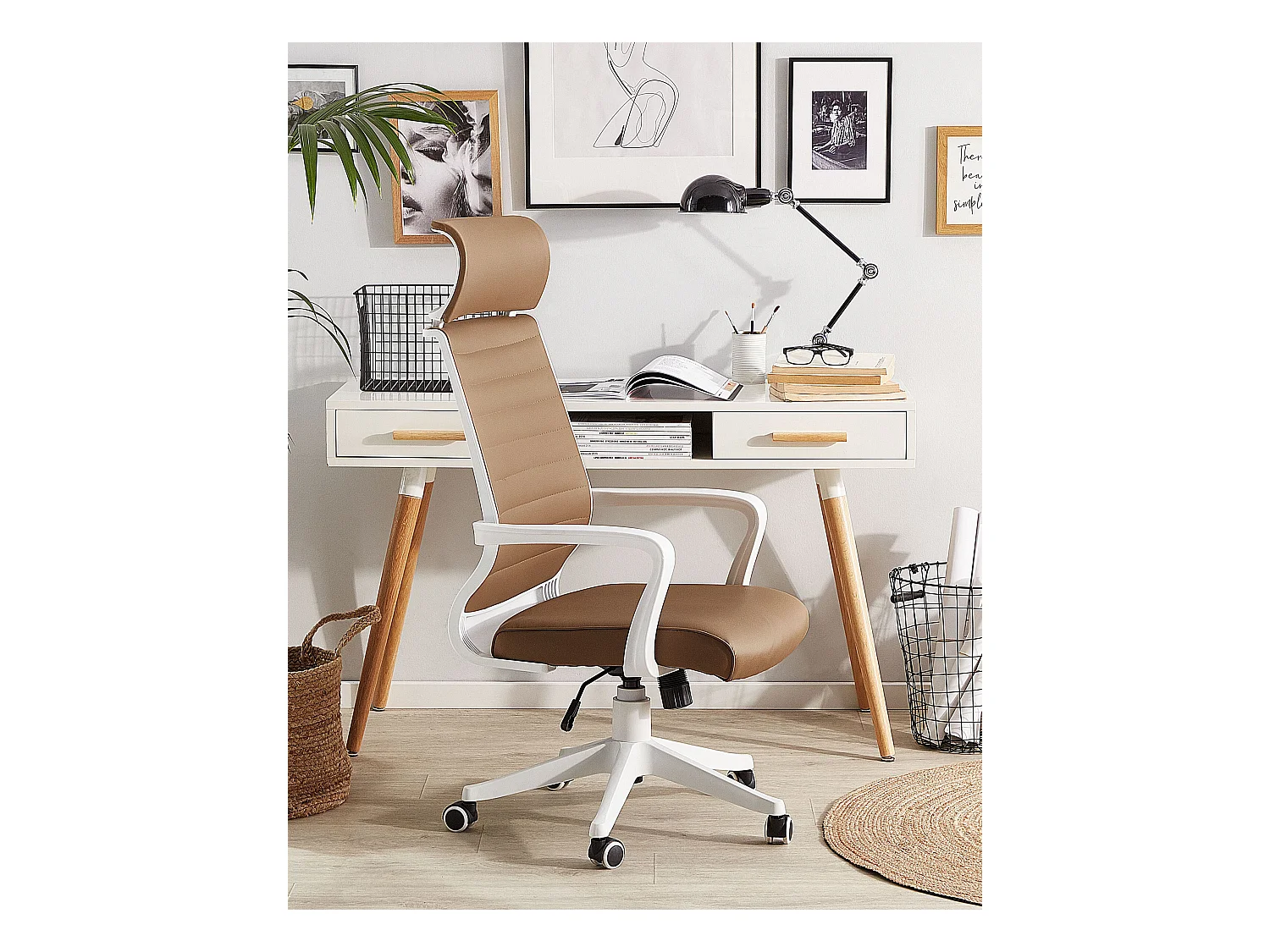 Chaise de bureau Marron clair LEADER
