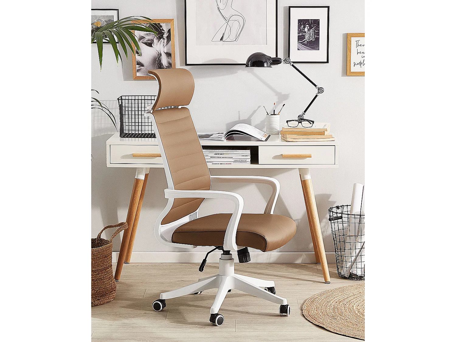Chaise de bureau Marron clair LEADER