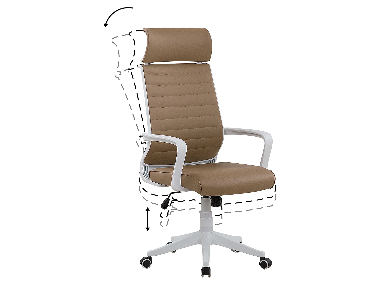 Chaise de bureau Marron clair LEADER