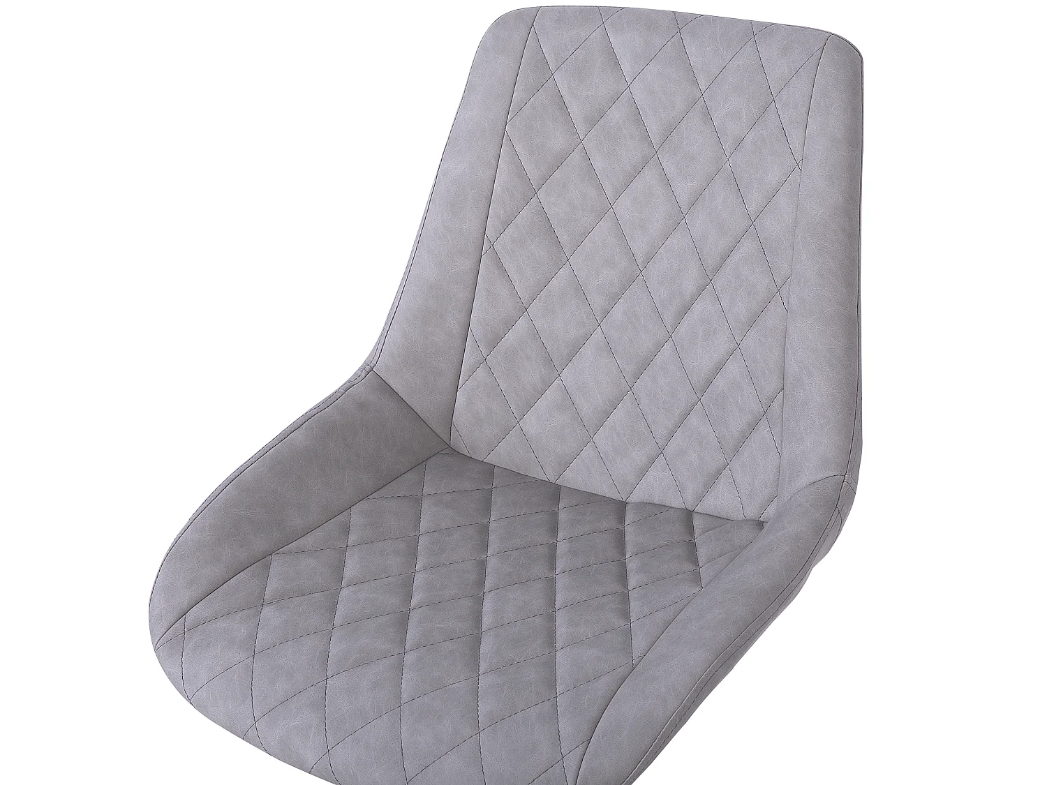 Silla de oficina giratoria MARIBEL Piel sintética Gris claro