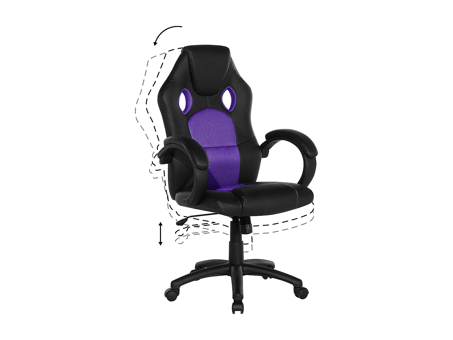 Chaise de bureau FIGHTER Cuir PU Violet