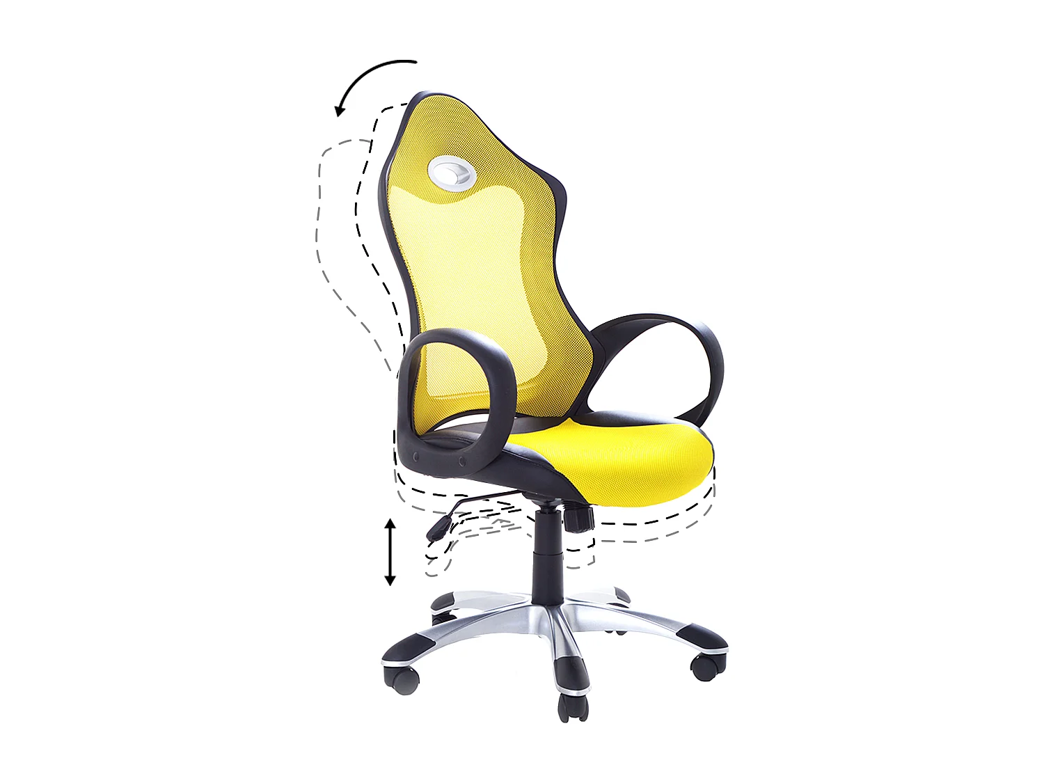 Fotel biurowy Obrotowy iCHAIR Żółty