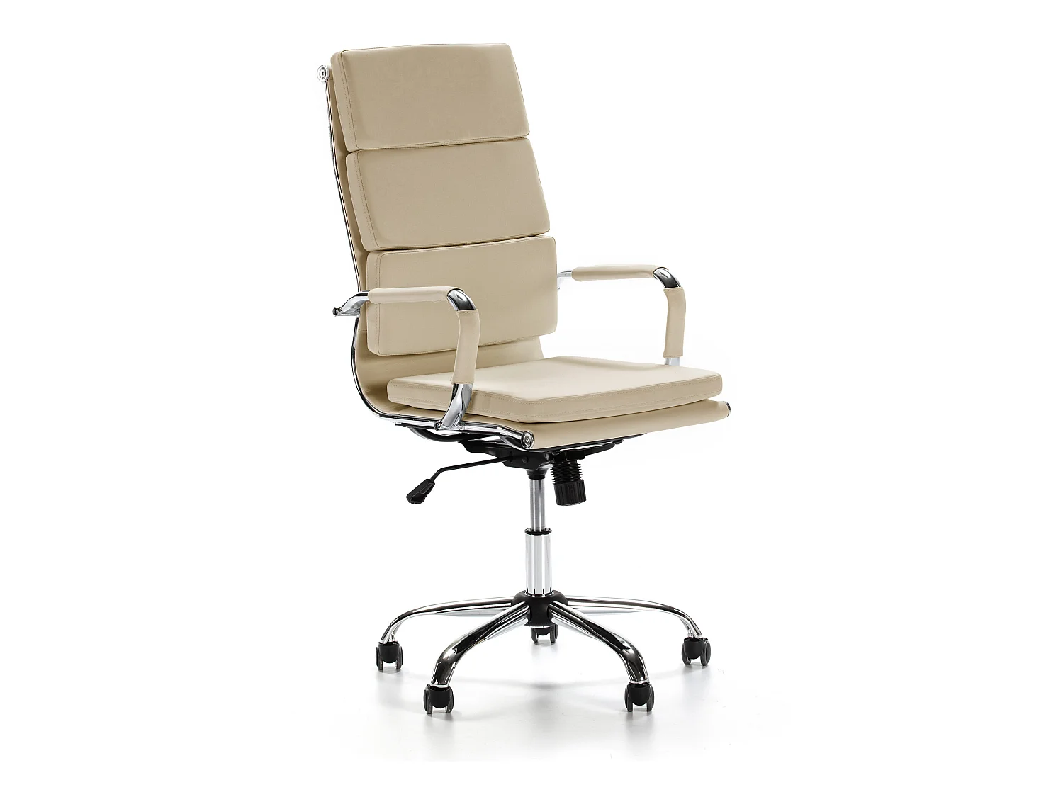 Kantoorstoel Morgan verstelbaar Taupe, kunstleer, verstelbare hoogte