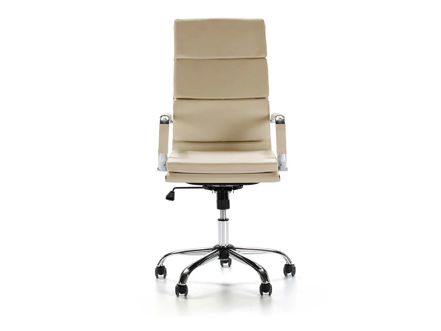 Kantoorstoel Morgan verstelbaar Taupe, kunstleer, verstelbare hoogte