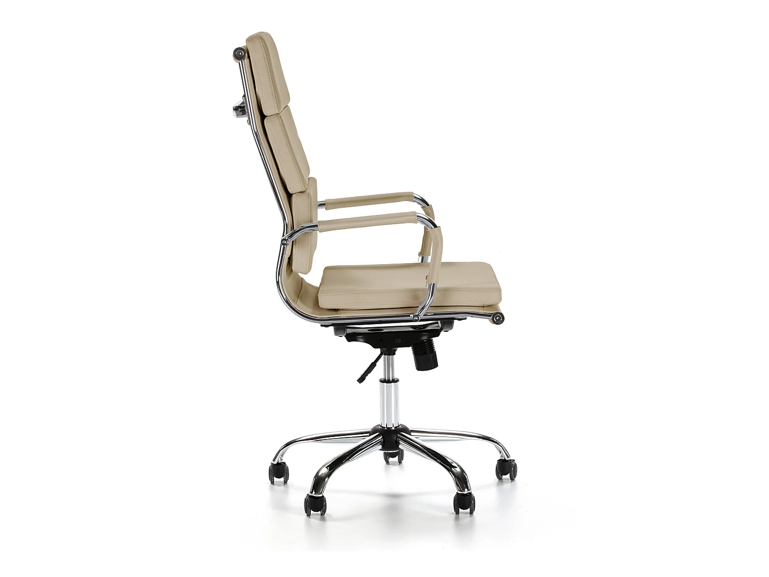 Kantoorstoel Morgan verstelbaar Taupe, kunstleer, verstelbare hoogte