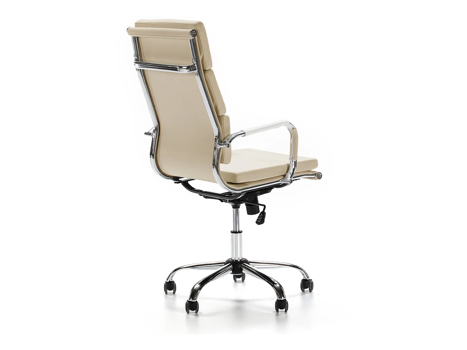 Kantoorstoel Morgan verstelbaar Taupe, kunstleer, verstelbare hoogte