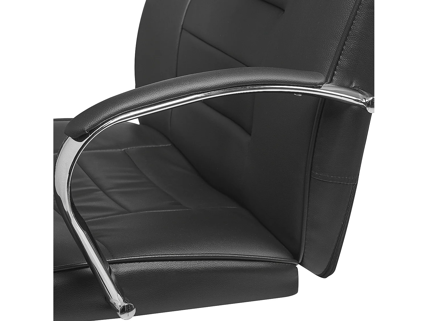 Fauteuil massant avec fonction chauffante GRANDEUR Cuir PU Noir