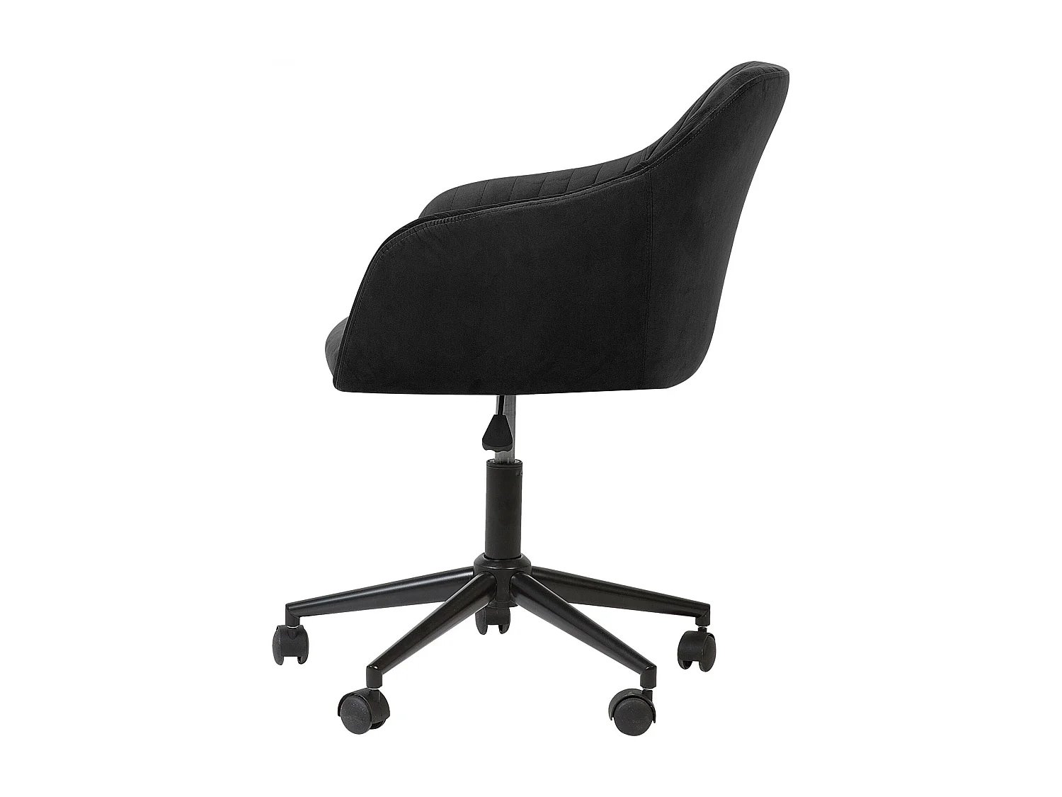 Moderner Bürostuhl aus Samtstoff in Schwarz Venice