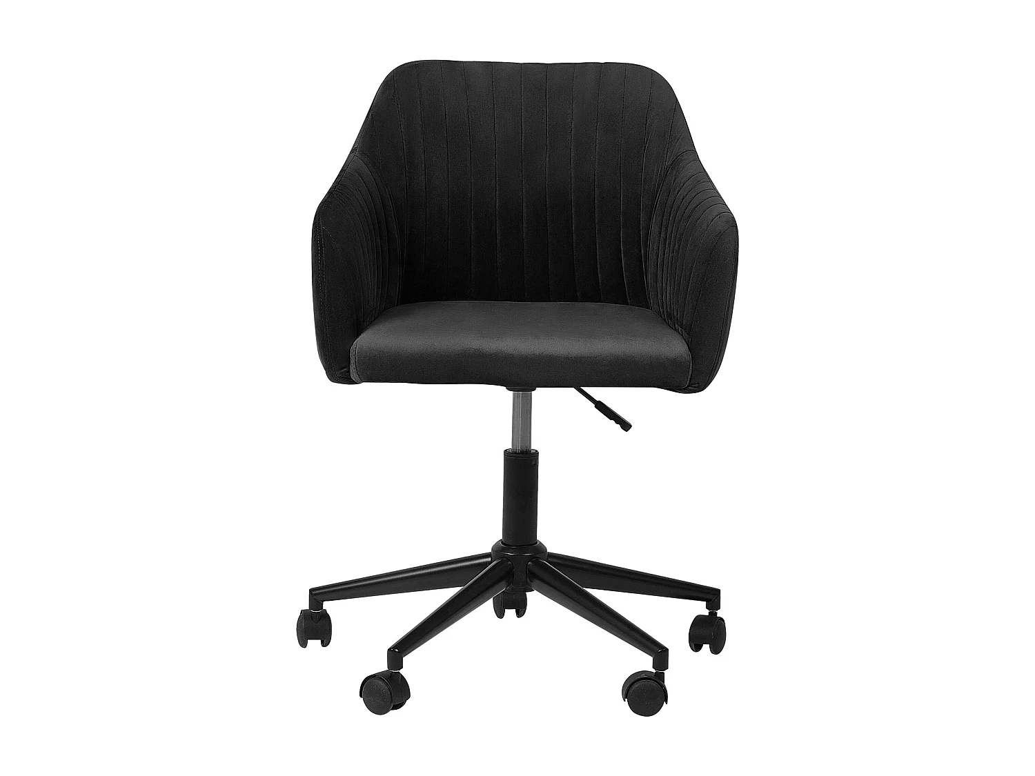 Moderner Bürostuhl aus Samtstoff in Schwarz Venice
