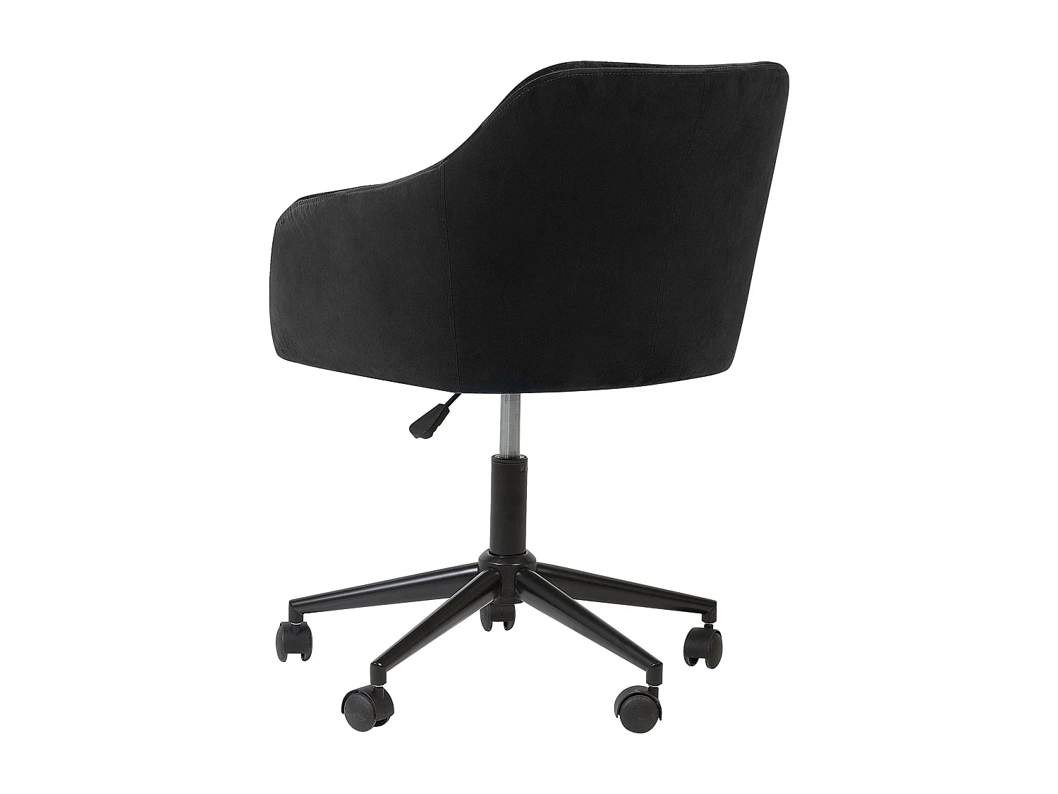 Moderner Bürostuhl aus Samtstoff in Schwarz Venice