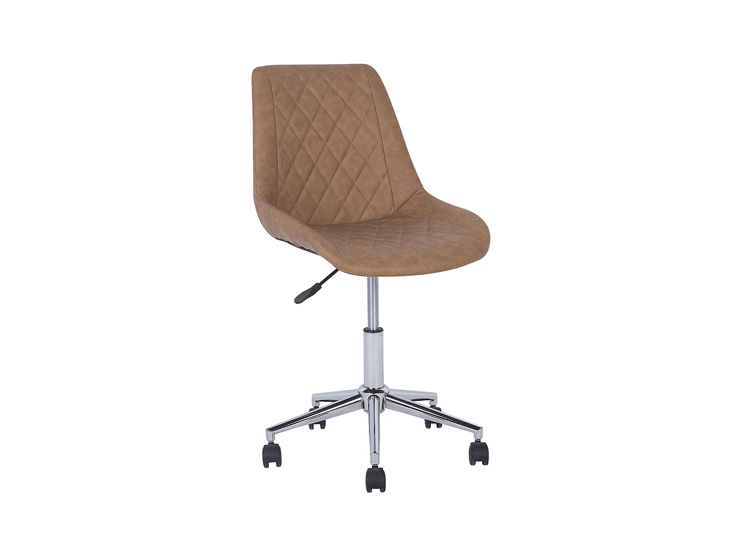 Moderner Bürostuhl aus elegantem Kunstleder braun Maribel