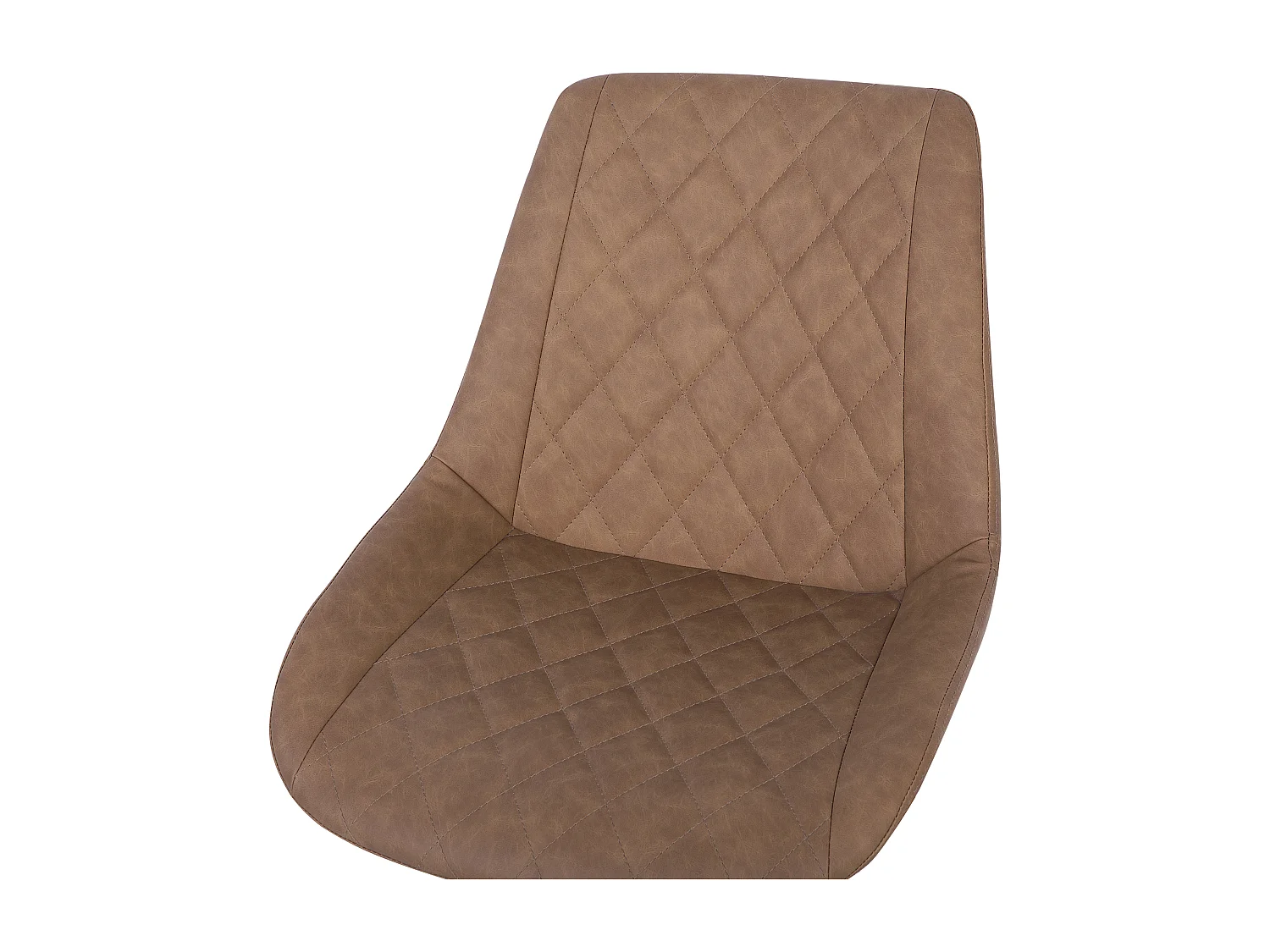 Chaise de bureau MARIBEL Cuir PU Marron doré