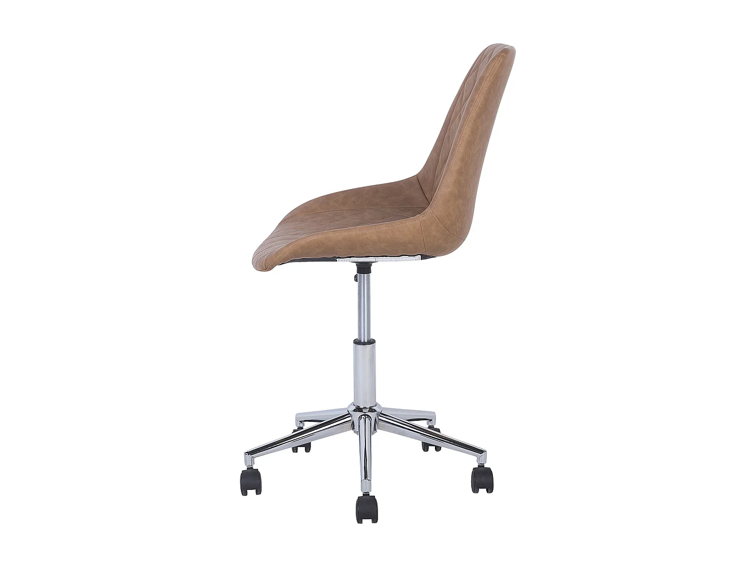 Chaise de bureau MARIBEL Cuir PU Marron doré