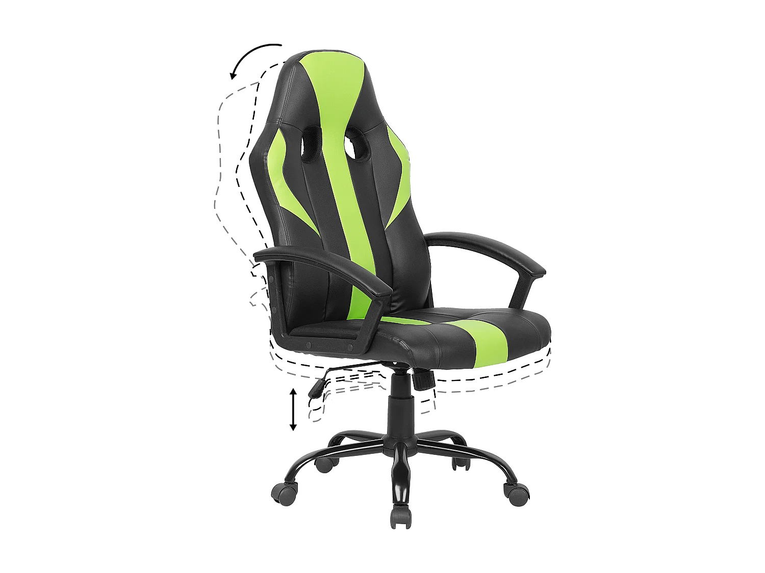 Chaise de bureau SUCCESS Cuir PU Vert citron