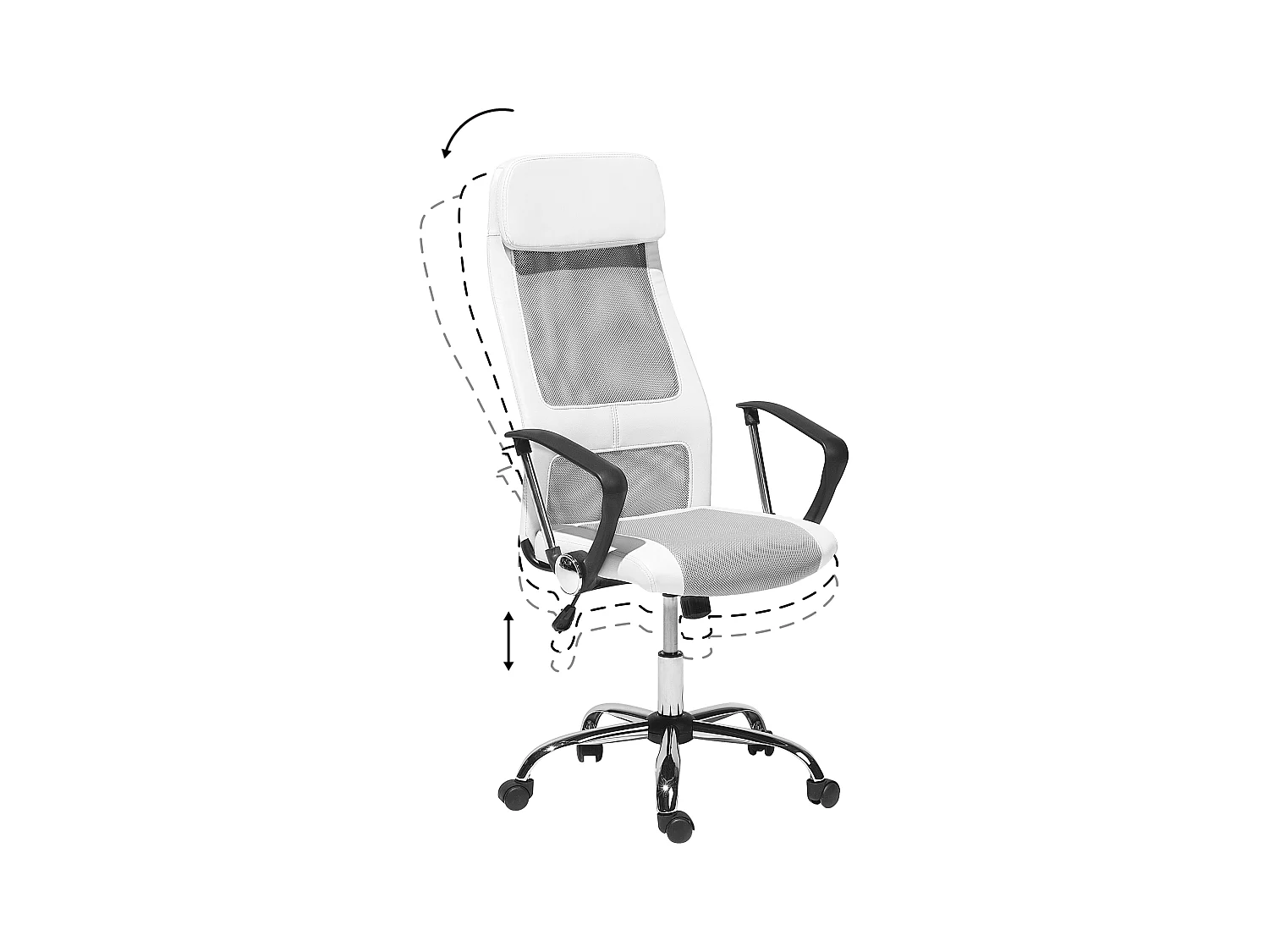 Bürostuhl Kunstleder Weiß PIONEER