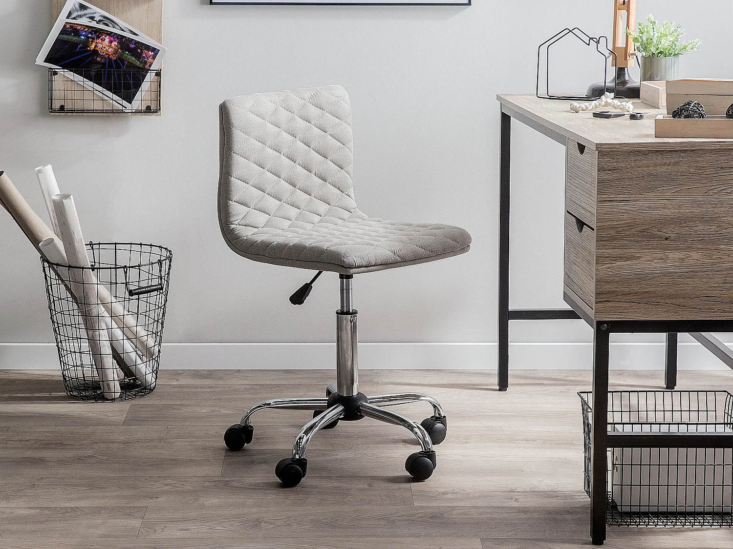 Bureaustoel polyester beige ORLANDO