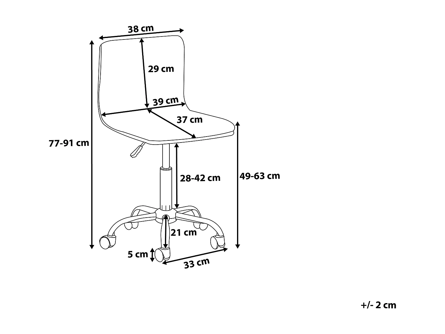 Bureaustoel polyester beige ORLANDO