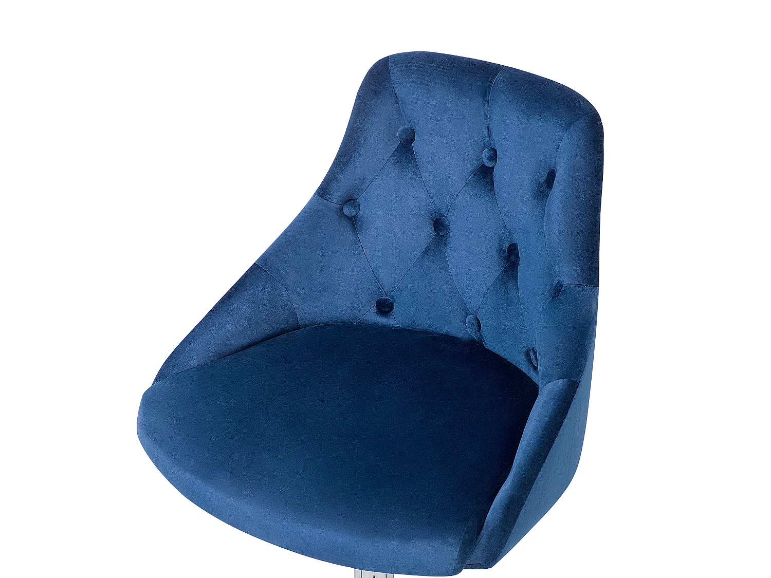 Bureaustoel Draaibaar PARRISH Fluweel Marineblauw