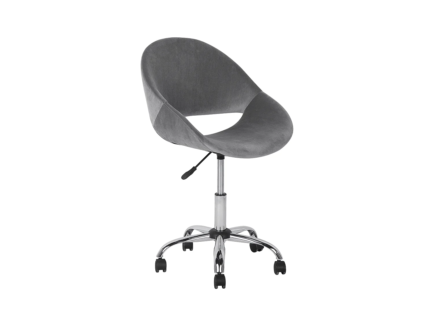 Chaise de bureau SELMA Velours Gris