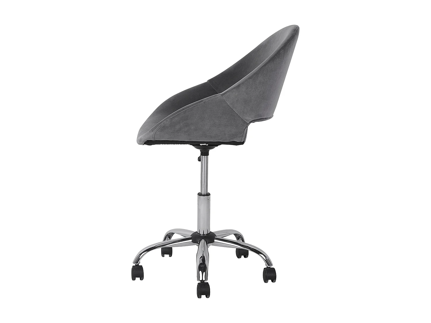 Chaise de bureau SELMA Velours Gris