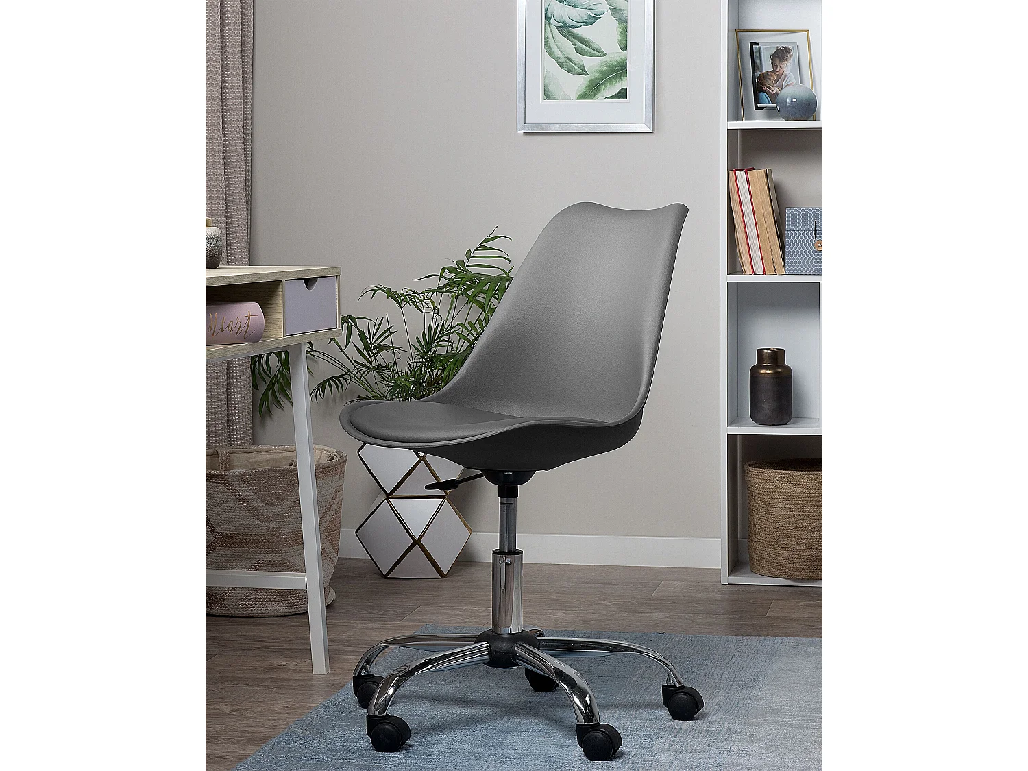 Krzesło biurowe Obrotowy DAKOTA Ekoskóra Szary