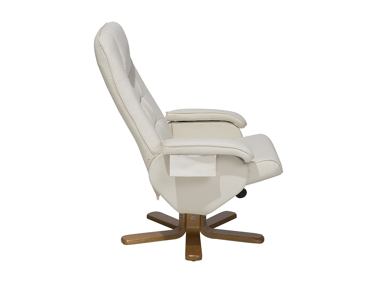Fauteuil massant RELAXPRO Cuir PU Blanc cassé