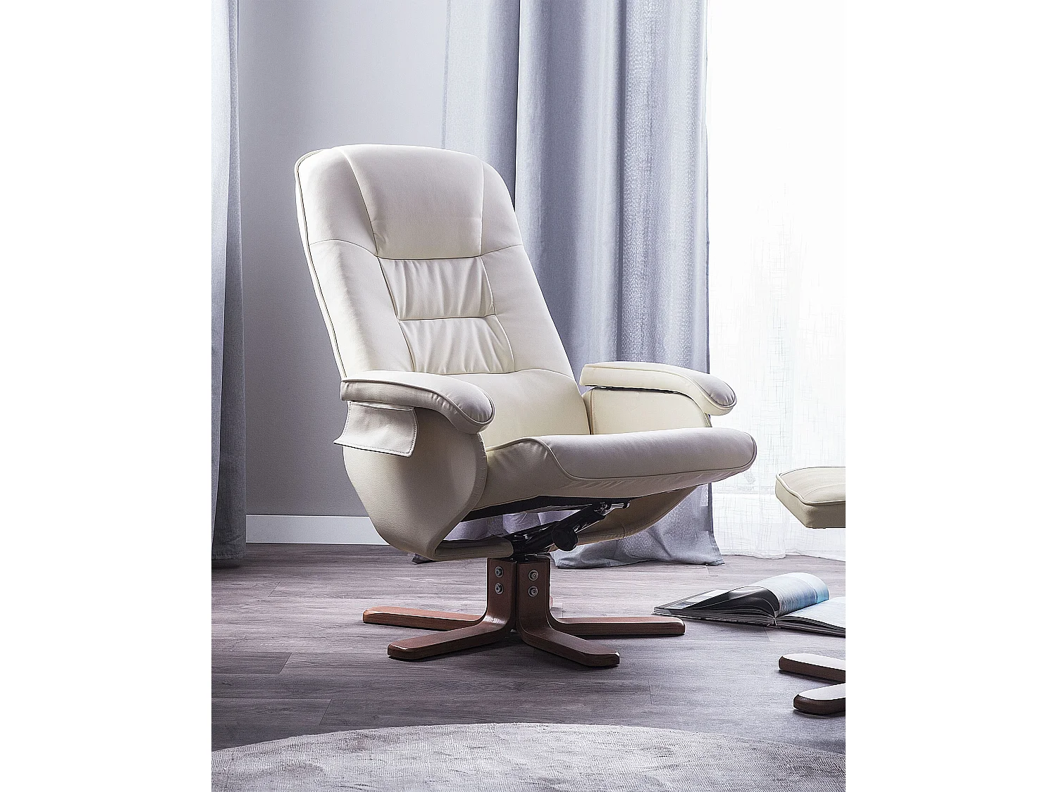 Fauteuil massant RELAXPRO Cuir PU Crème