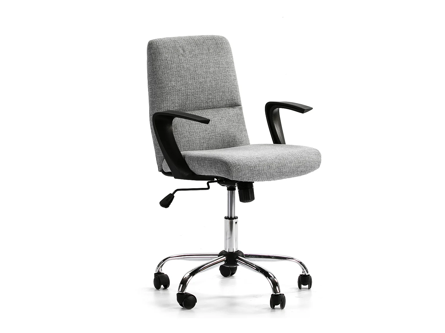 Fauteuil de Bureau relevable Teo matelassé avec Tissu Gris Clair