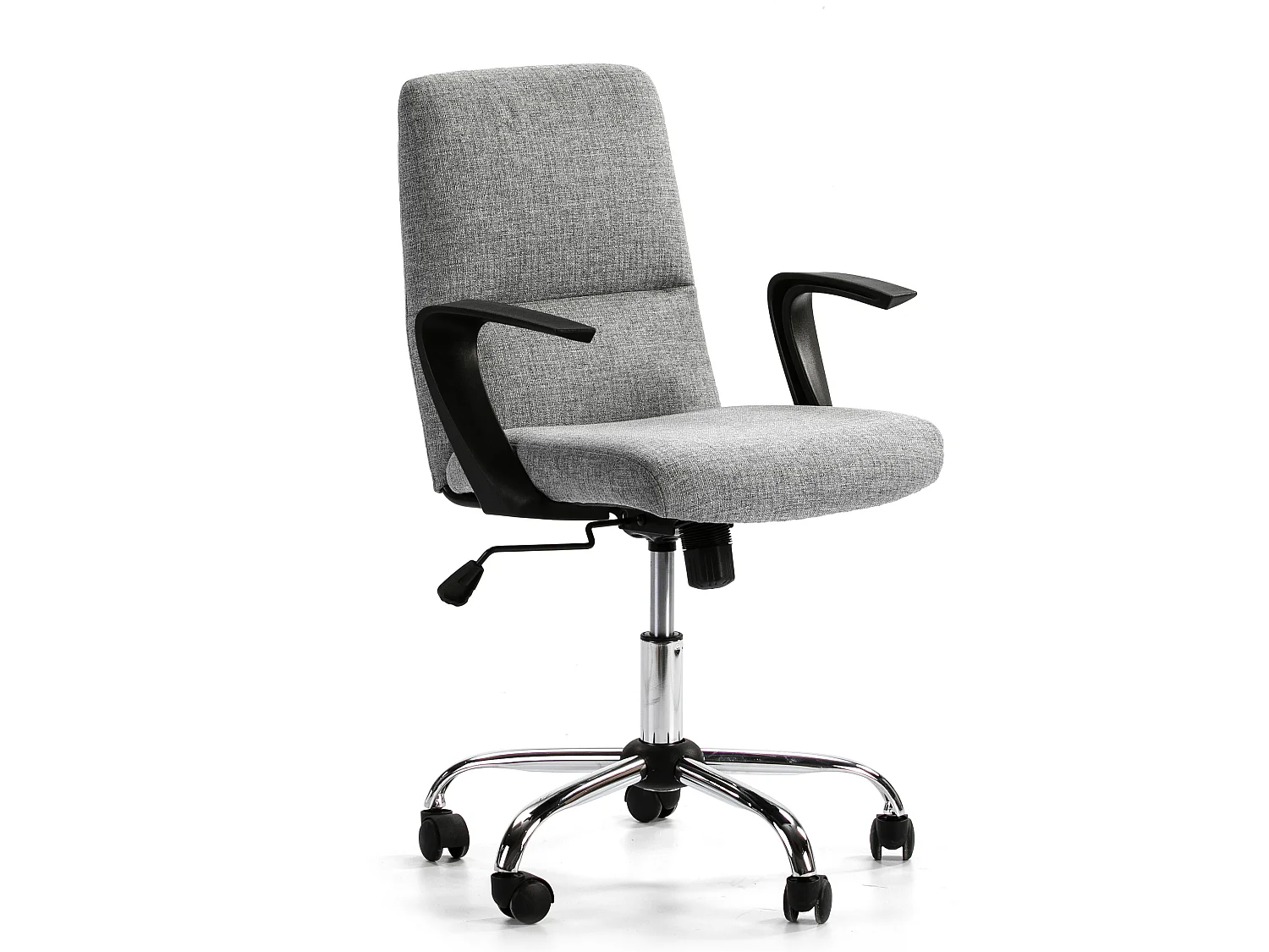 Fauteuil de Bureau relevable Teo matelassé avec Tissu Gris Clair