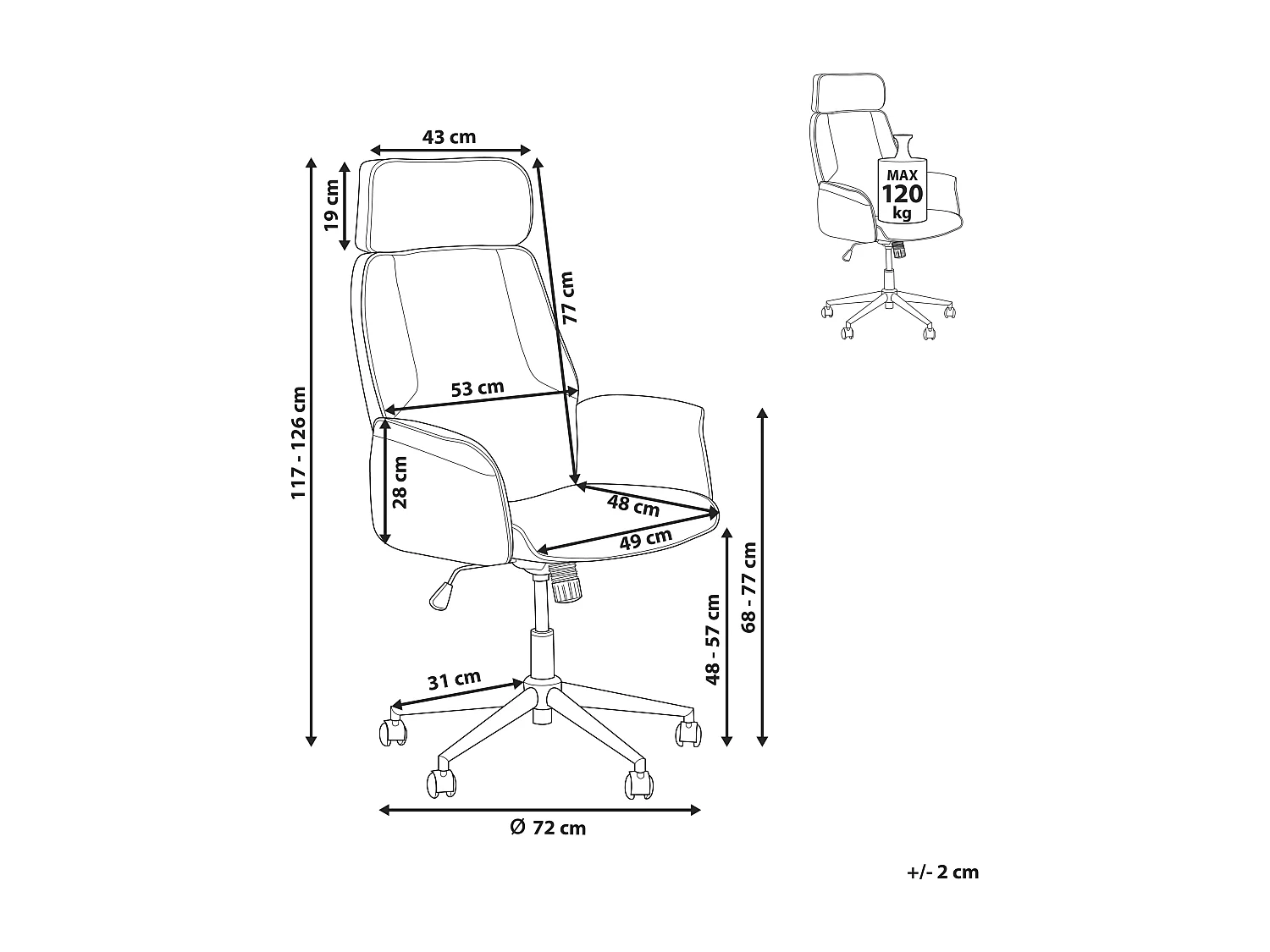 Sedia da ufficio PILOT Grigio