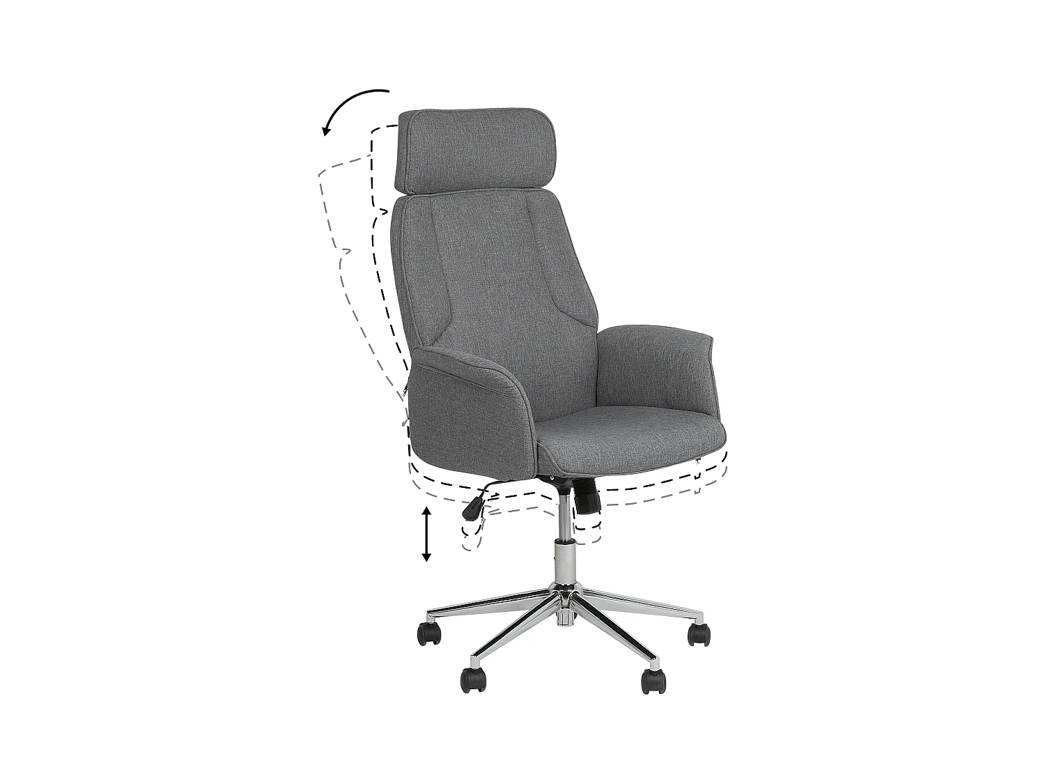 Chaise de bureau PILOT Gris