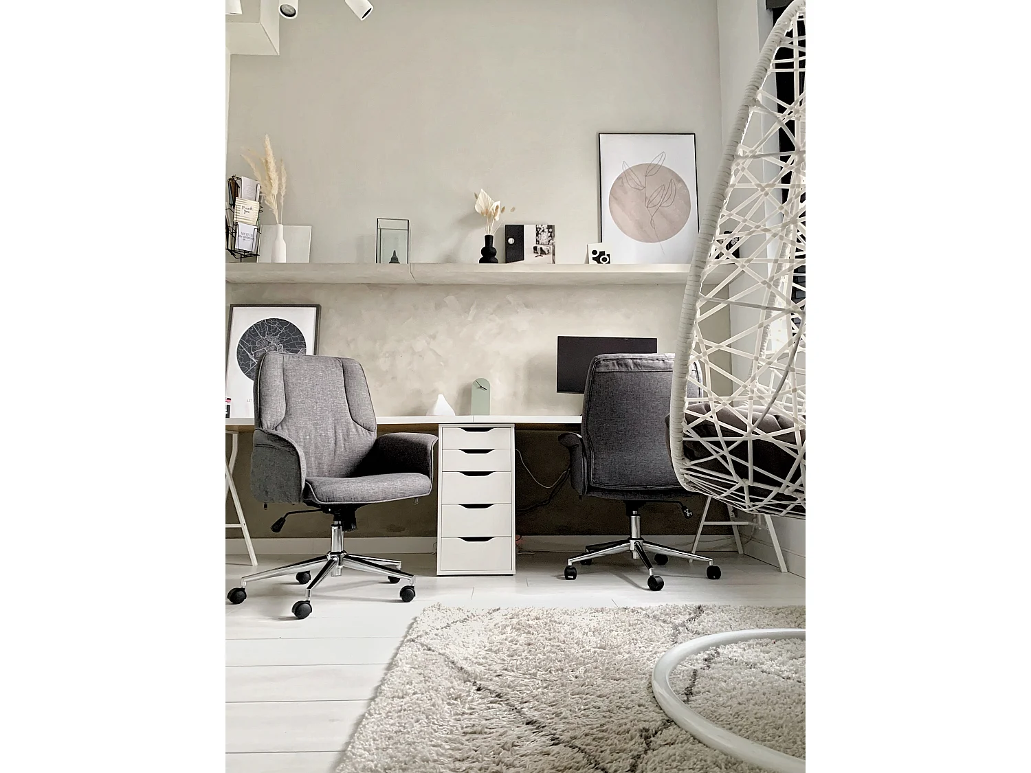 Chaise de bureau PILOT Gris