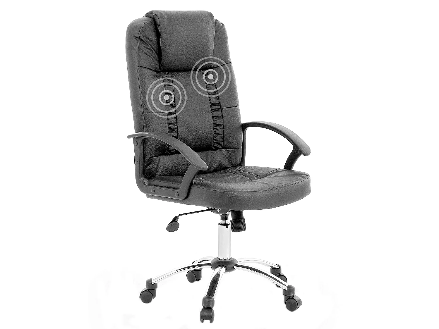 Massagestoel Draaibaar RELAX Kunstleer Zwart