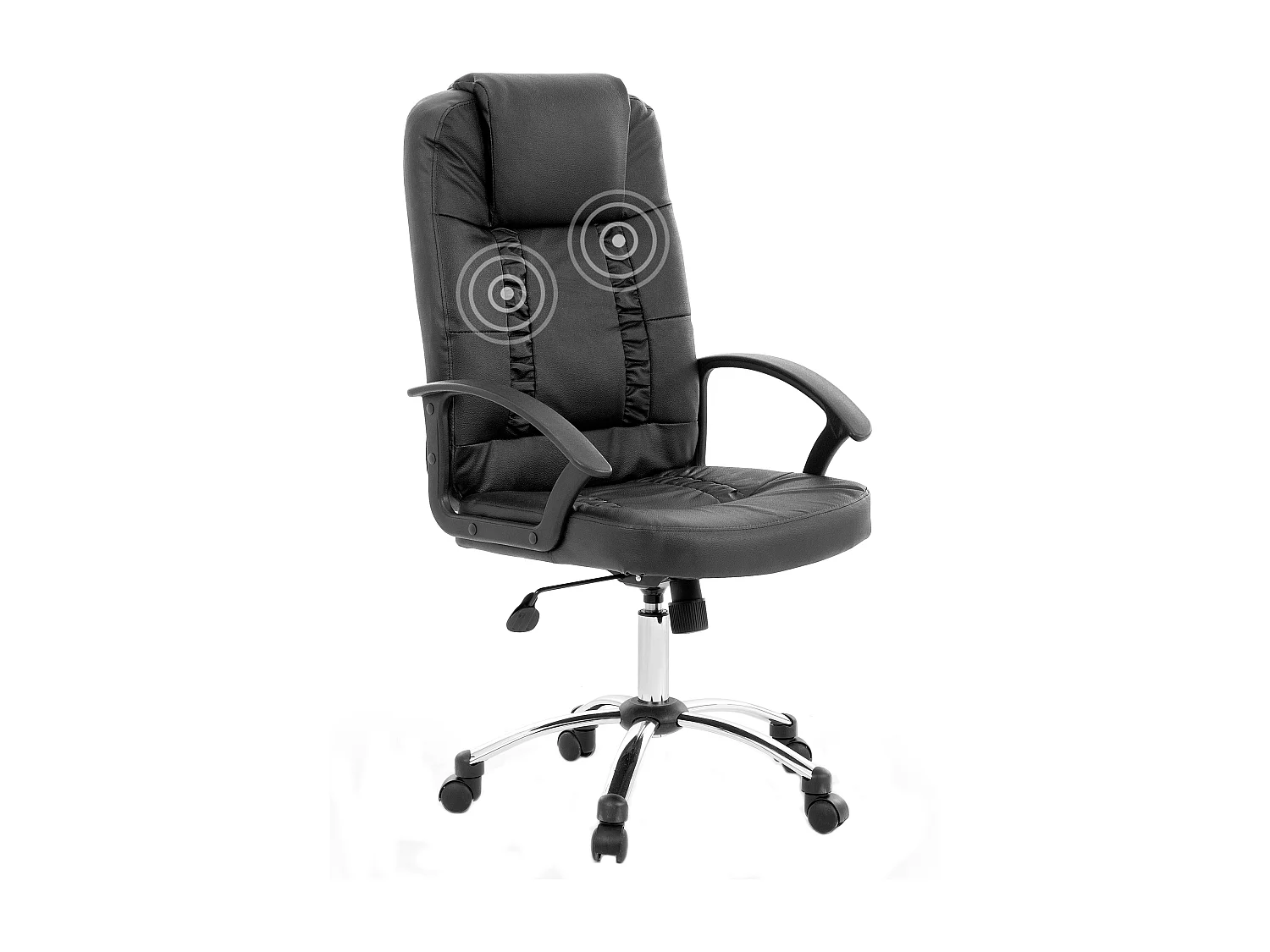 Massagestoel Draaibaar RELAX Kunstleer Zwart