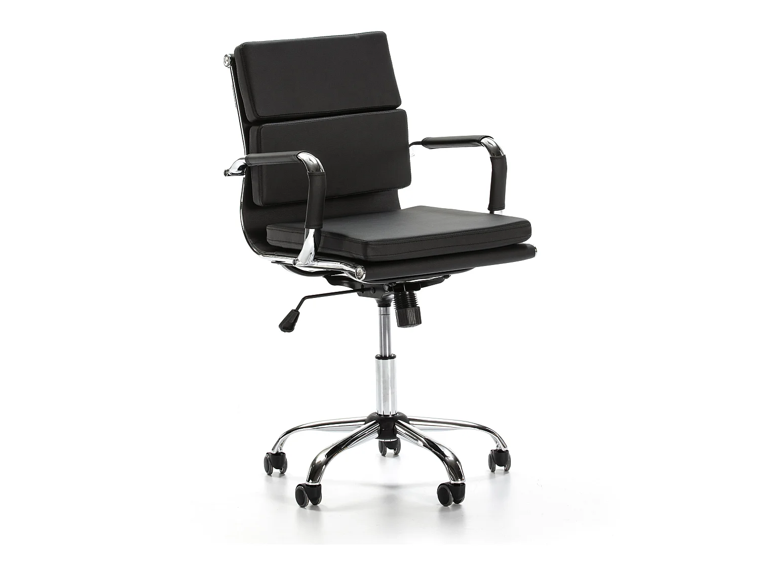 Fauteuil de Bureau Fenix inclinable Noir, Cuir synthétique