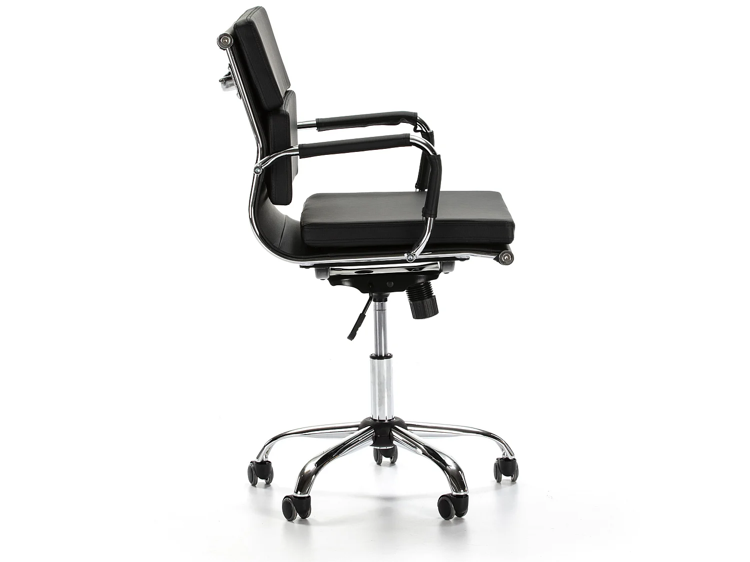 Fauteuil de Bureau Fenix inclinable Noir, Cuir synthétique