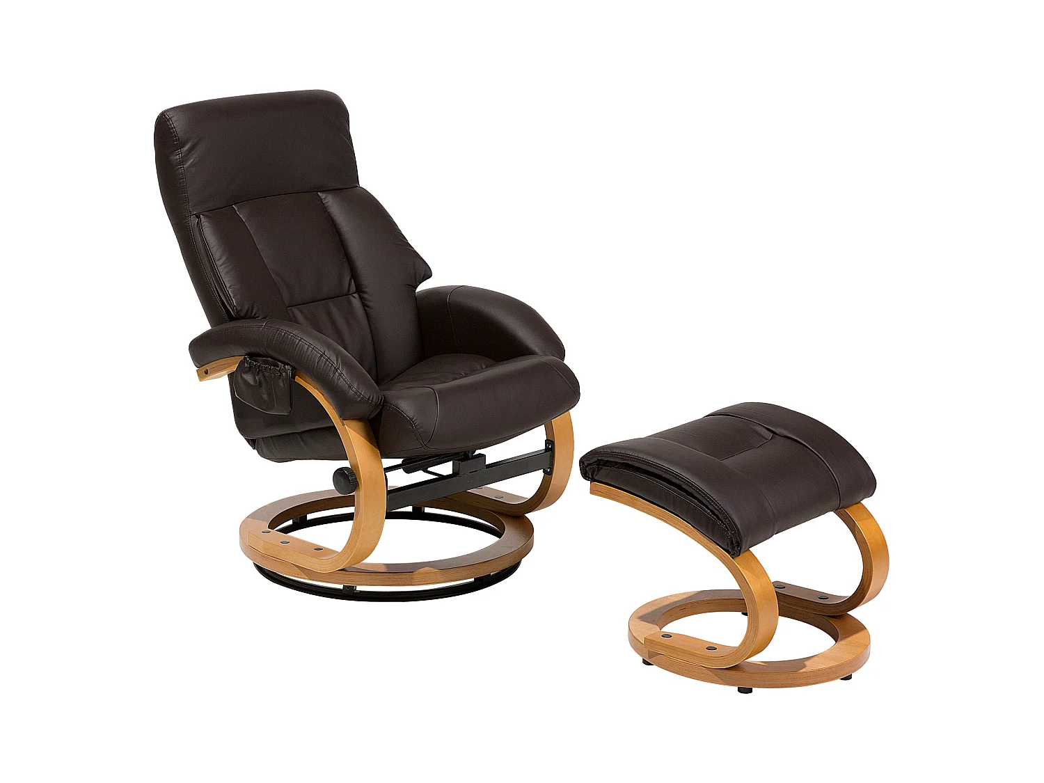 Fauteuil massant FORCE Cuir PU Marron foncé