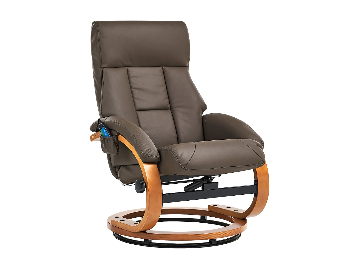 Fauteuil massant FORCE Cuir PU Marron foncé