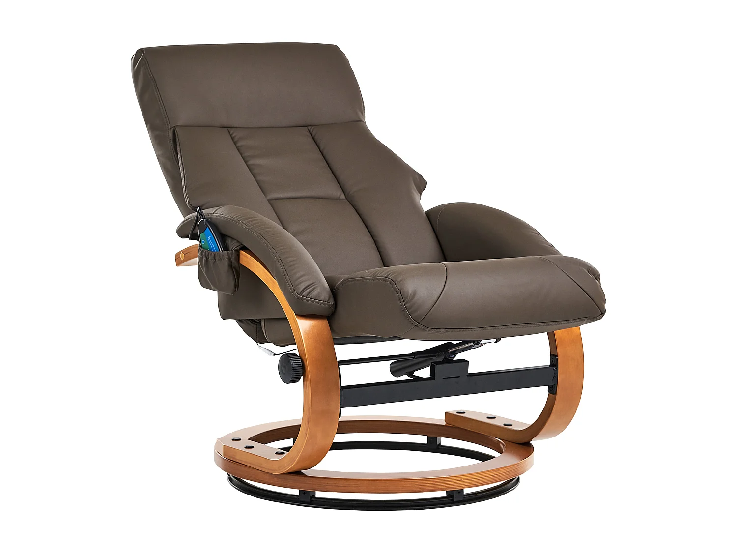 Fauteuil massant FORCE Cuir PU Marron foncé