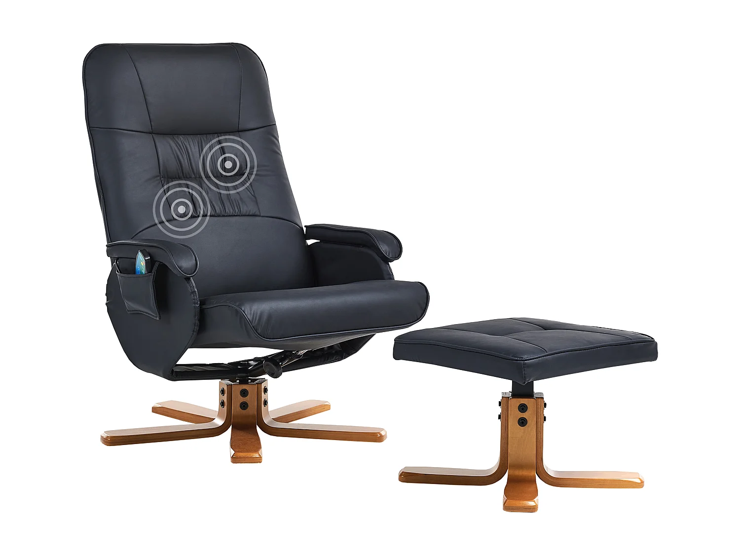 Fauteuil massant RELAXPRO Cuir PU Noir