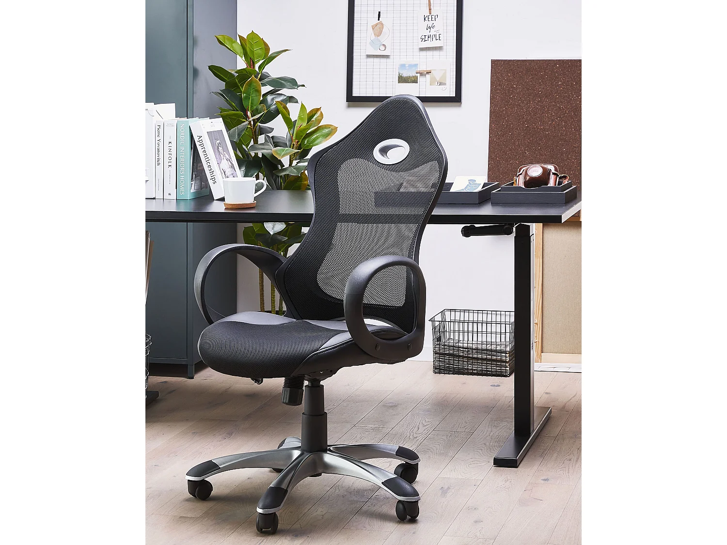 Bureaustoel Draaibaar iCHAIR Zwart