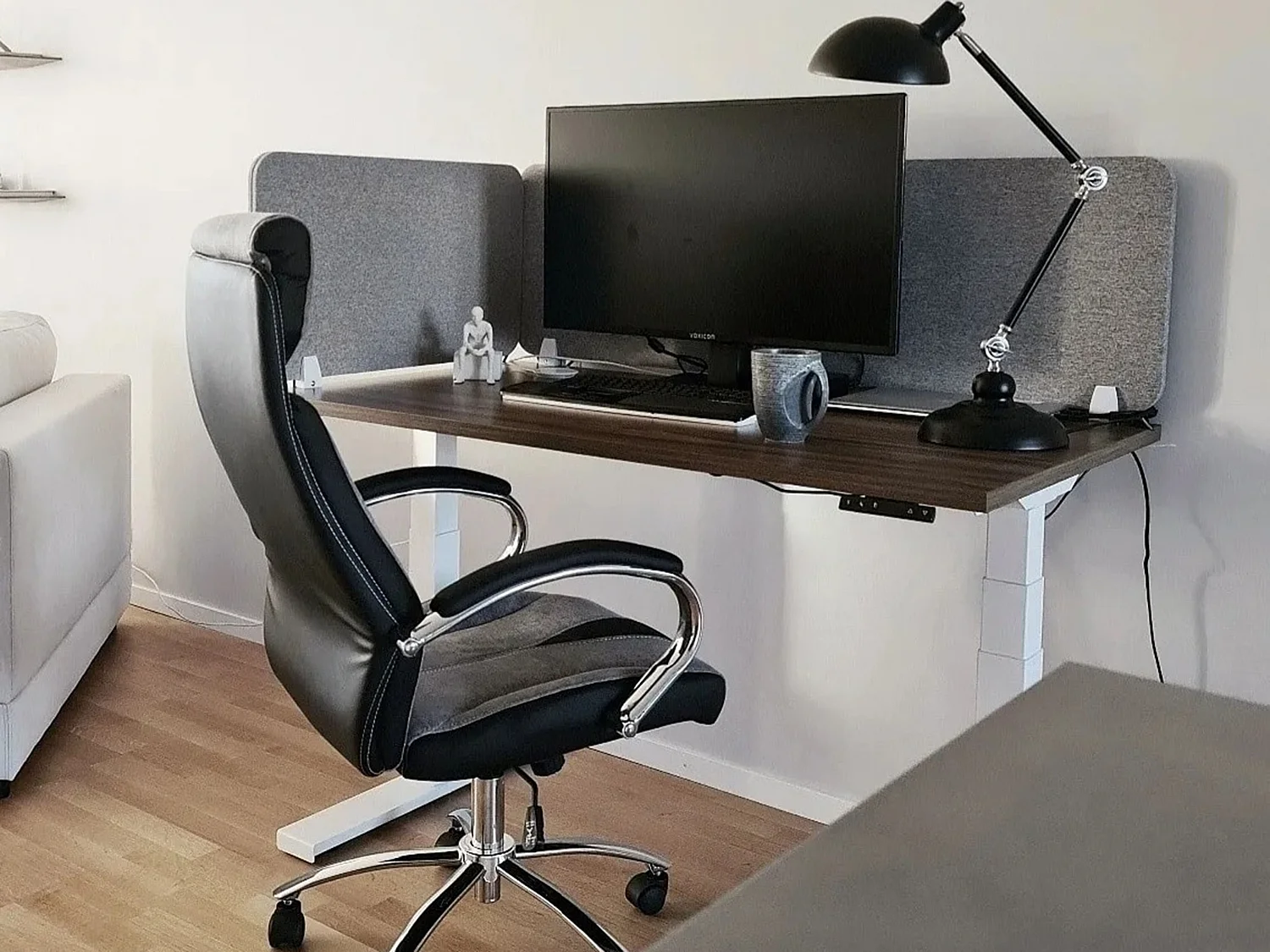 Chaise de bureau FORMULA Cuir PU Gris