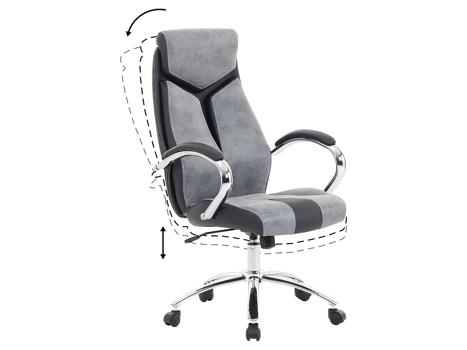 Office Chair FORMULA Faux Leather Grey