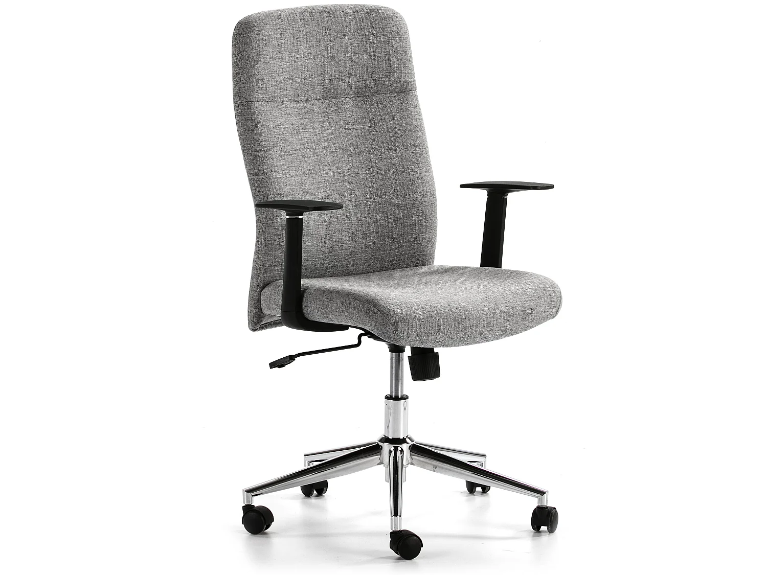 Fauteuil de Bureau relevable et reclinable Sam, Tissu Gris Clair