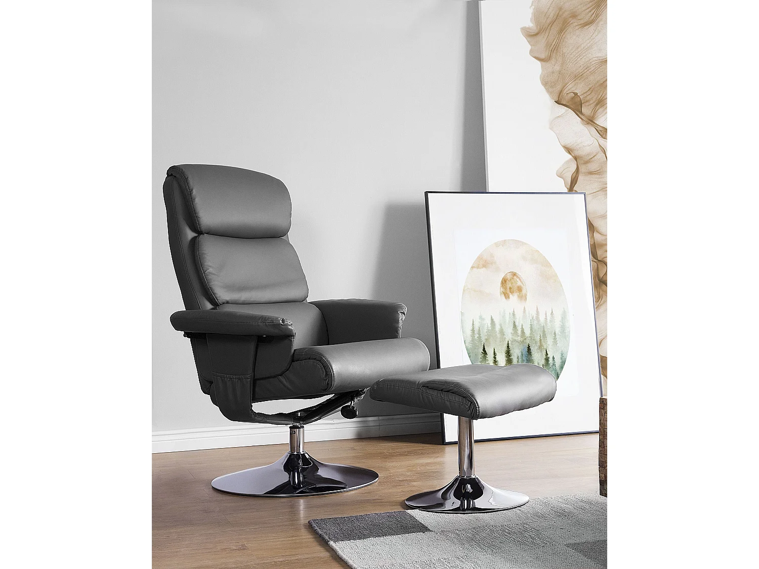 Fauteuil inclinable LEGEND Cuir PU Gris