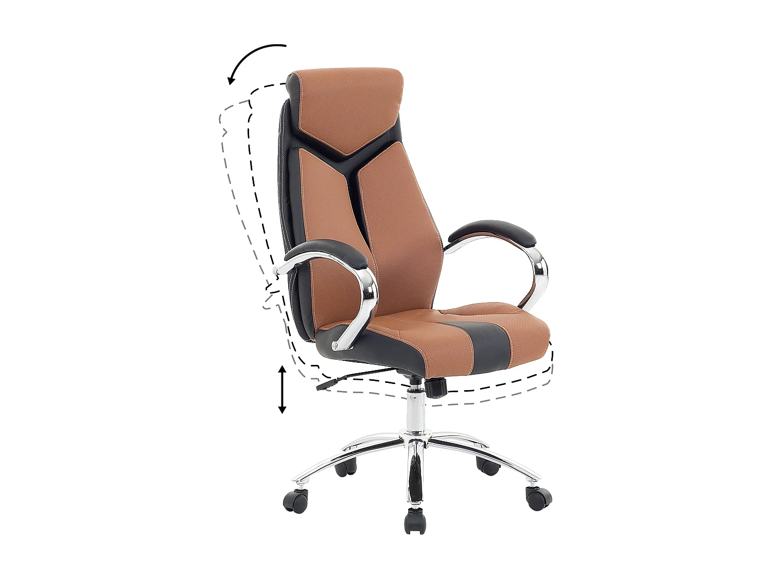 Silla de oficina giratoria FORMULA Marrón