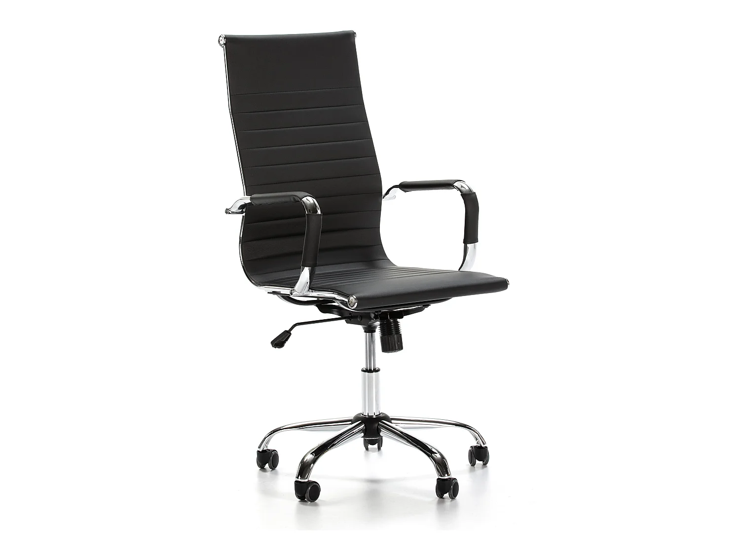 Fauteuil de Bureau Londres inclinable Noir, Cuir synthétique