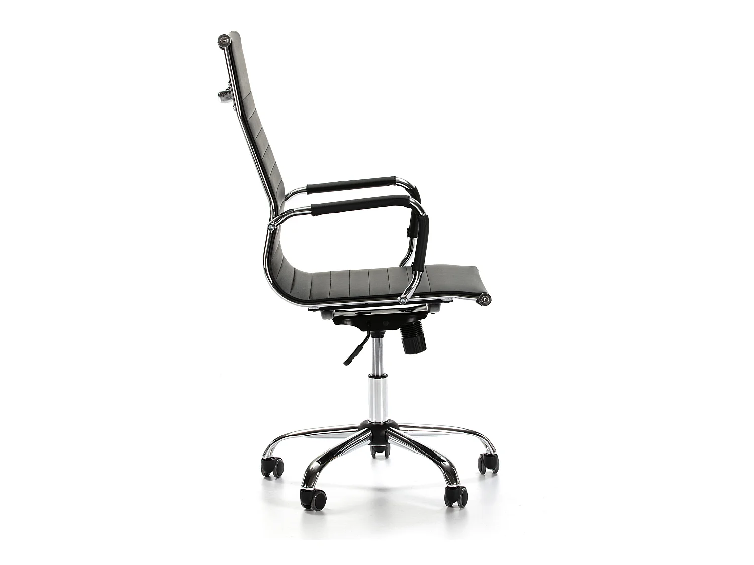 Kantoorstoel Londen verstelbaar Zwart, Kunstleer, Verstelbare hoogte